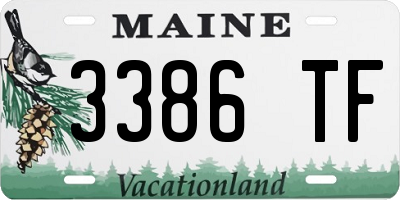ME license plate 3386TF