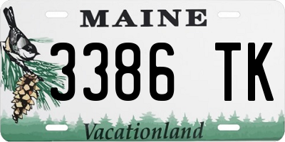 ME license plate 3386TK