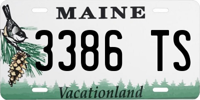 ME license plate 3386TS
