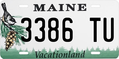 ME license plate 3386TU