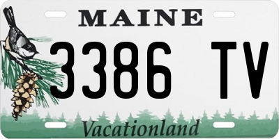 ME license plate 3386TV