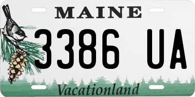 ME license plate 3386UA