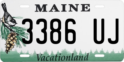 ME license plate 3386UJ