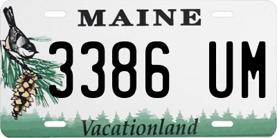 ME license plate 3386UM
