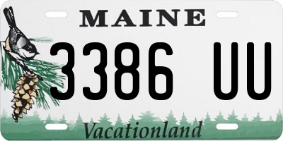 ME license plate 3386UU