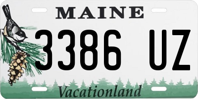 ME license plate 3386UZ