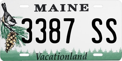 ME license plate 3387SS