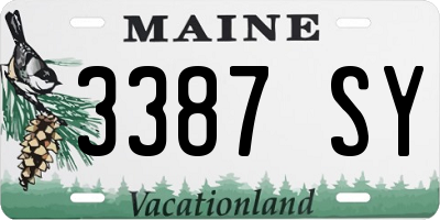 ME license plate 3387SY