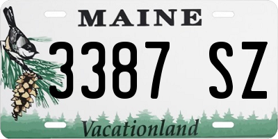 ME license plate 3387SZ