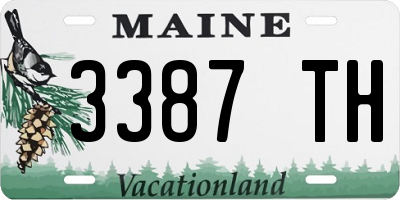 ME license plate 3387TH