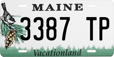 ME license plate 3387TP