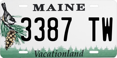 ME license plate 3387TW