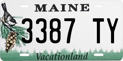 ME license plate 3387TY