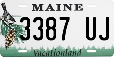 ME license plate 3387UJ