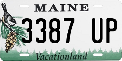 ME license plate 3387UP