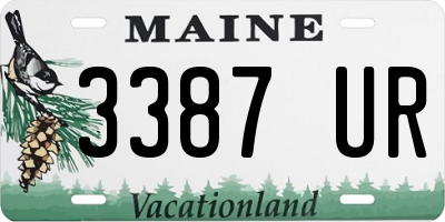 ME license plate 3387UR