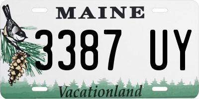 ME license plate 3387UY