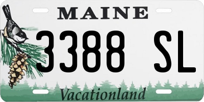 ME license plate 3388SL