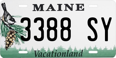 ME license plate 3388SY