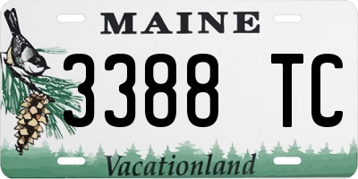 ME license plate 3388TC