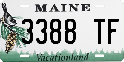ME license plate 3388TF