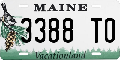 ME license plate 3388TO
