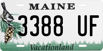 ME license plate 3388UF