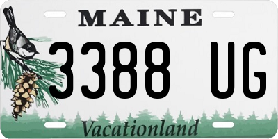 ME license plate 3388UG
