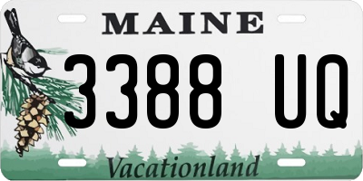 ME license plate 3388UQ