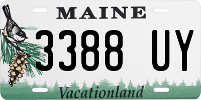 ME license plate 3388UY