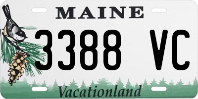 ME license plate 3388VC