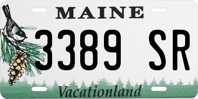 ME license plate 3389SR