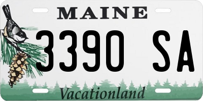 ME license plate 3390SA