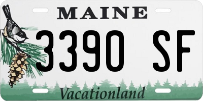 ME license plate 3390SF