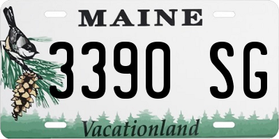 ME license plate 3390SG