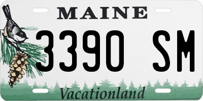 ME license plate 3390SM