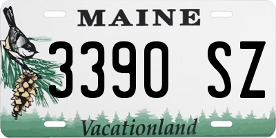 ME license plate 3390SZ
