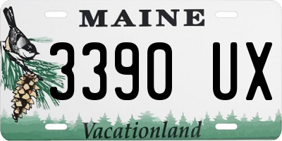 ME license plate 3390UX