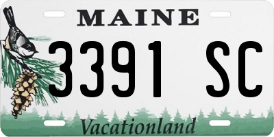 ME license plate 3391SC