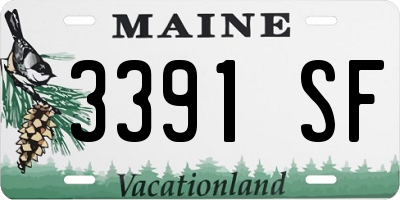 ME license plate 3391SF