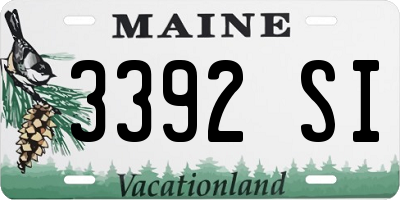 ME license plate 3392SI