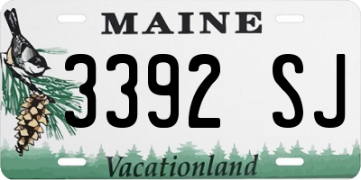 ME license plate 3392SJ