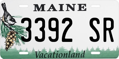 ME license plate 3392SR