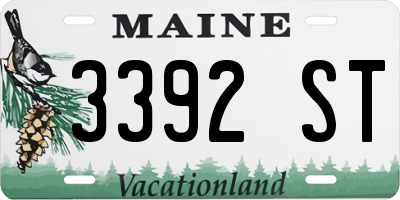 ME license plate 3392ST