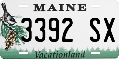 ME license plate 3392SX