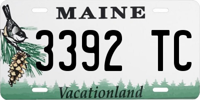 ME license plate 3392TC