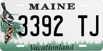 ME license plate 3392TJ