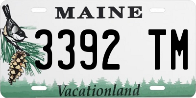ME license plate 3392TM