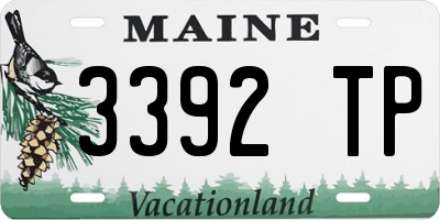 ME license plate 3392TP