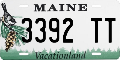 ME license plate 3392TT